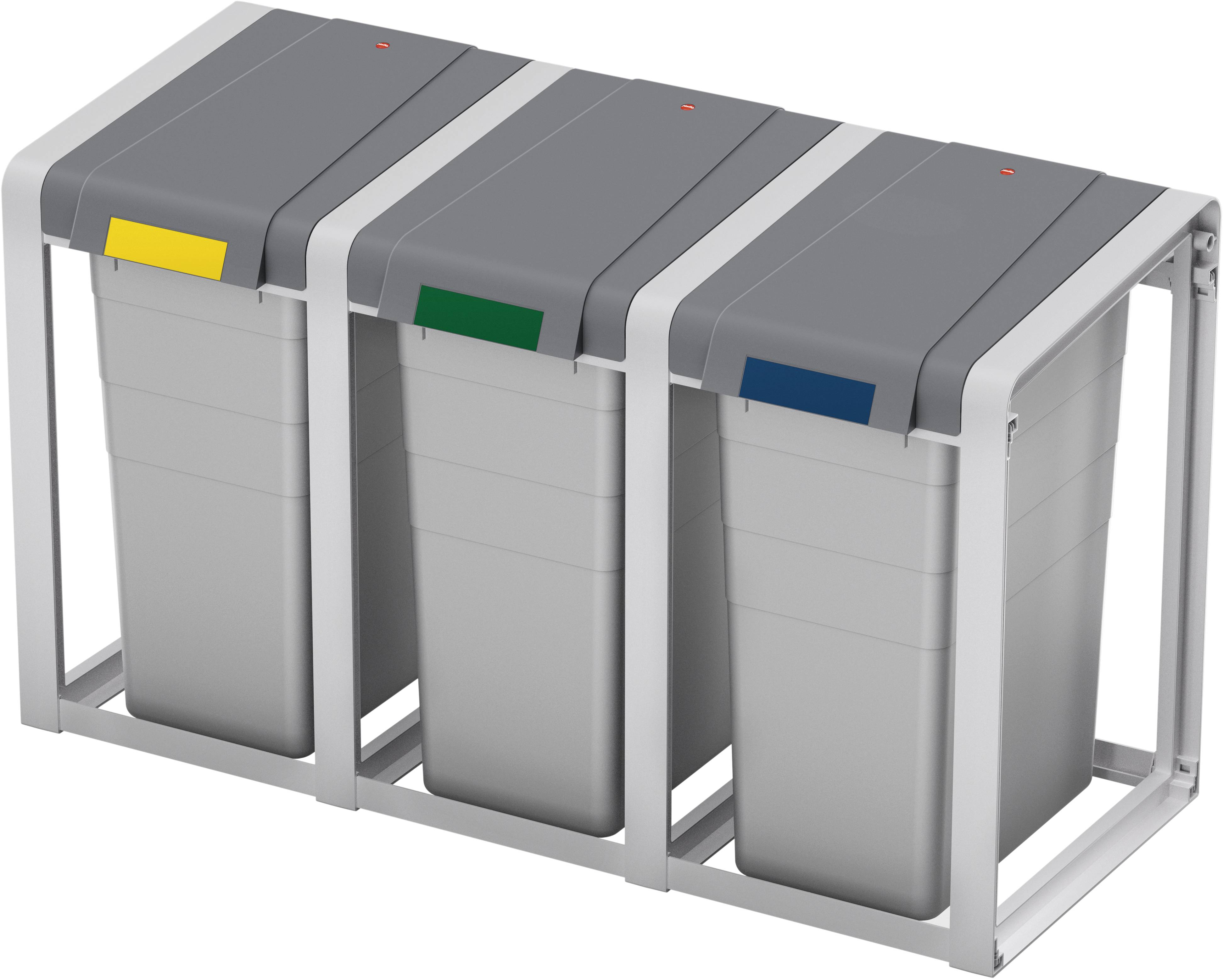 Hailo ProfiLine Öko XL 9352020 Mülltrenn-System 35l Kunststoff (B x H x T) 350 x 570 x 415mm Grau 1St.
