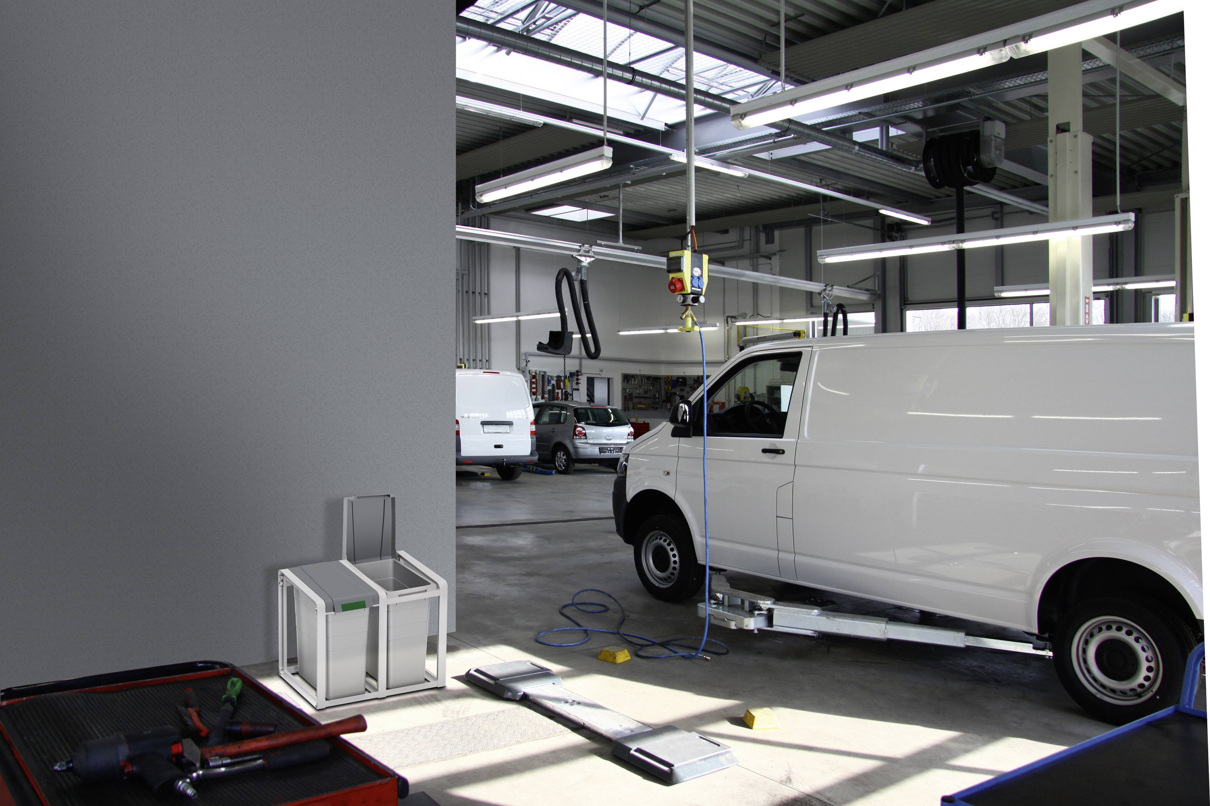 Hailo ProfiLine Öko XL 0935-302 Mülltrenn-System Erweiterungseinheit 35 l Kunststoff (B x H x T) 350 x 570 x 415 mm Grau 1 St.