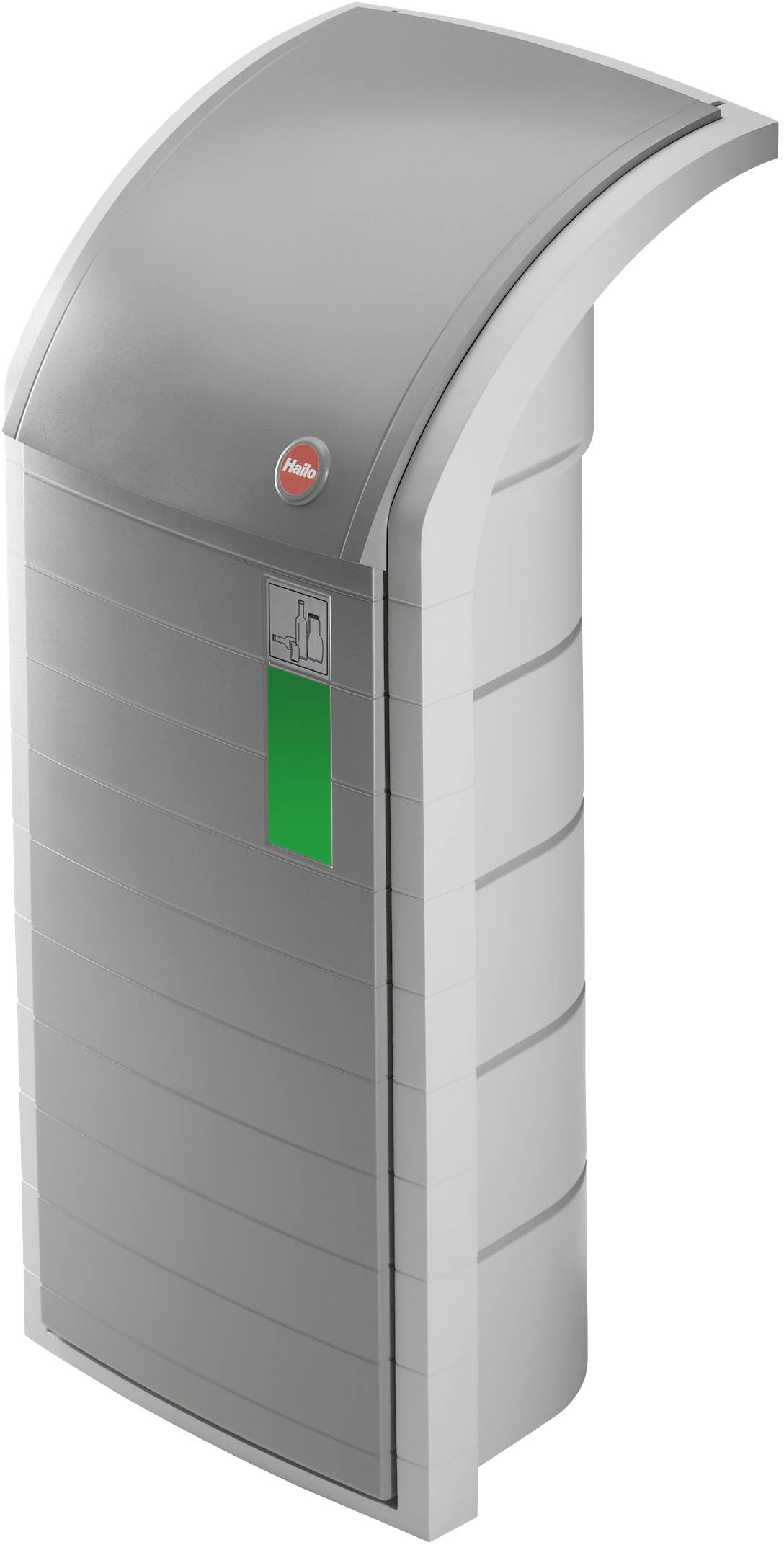 Wertstoffbehälter ProfiLine WSB Design XXXL Volumen 120 l Einwurfklappe grau. Hailo 516542 49