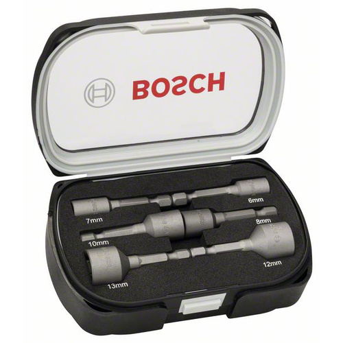 Bosch Accessories 2608551079 Steckschlüssel-Maschinenaufnahmen-Set 6 mm, 7 mm, 8 mm, 10 mm, 12 mm, 13mm Antrieb 1/4" (6.3 mm)