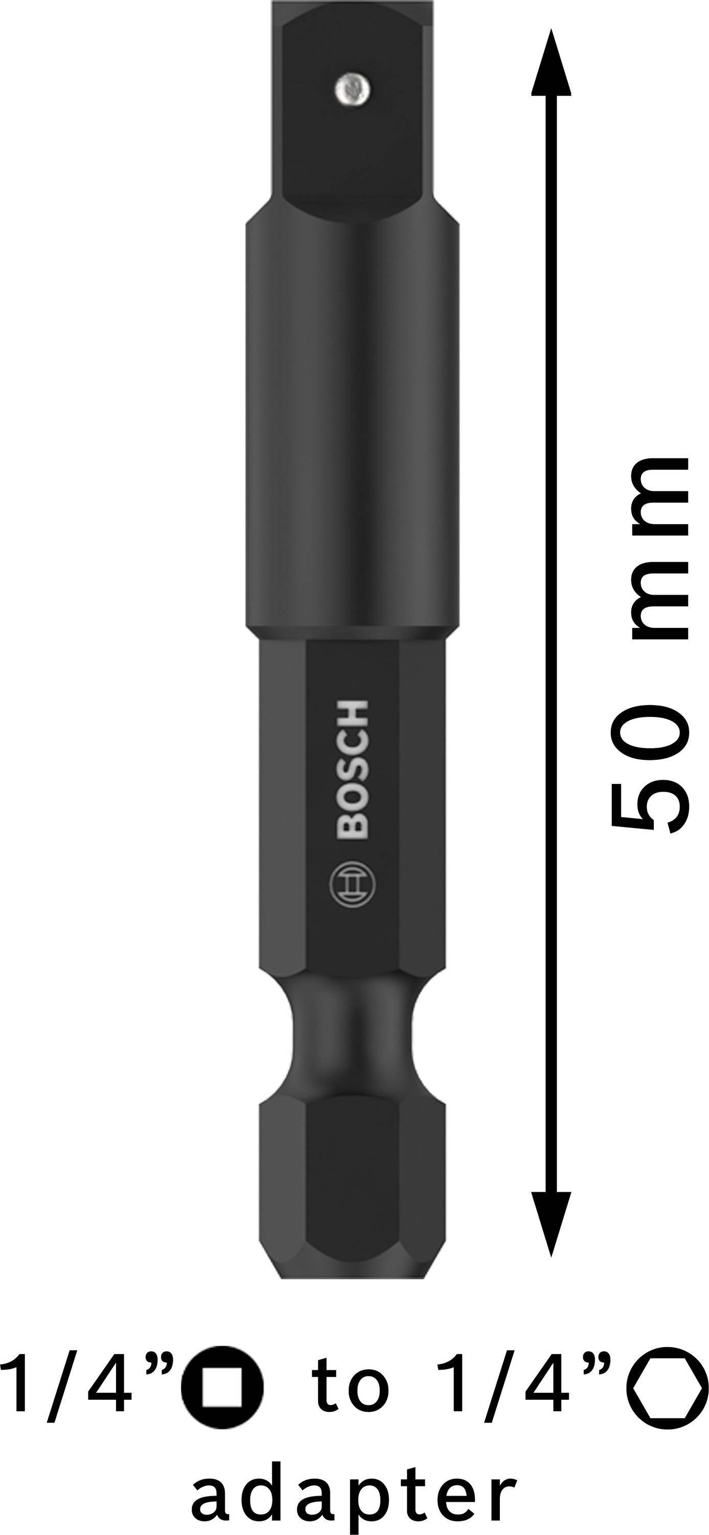 Bosch Accessories 2608551109 Steckschlüssel-Adapter Antrieb 1/4" (6.3 mm) 50 mm 1 St.
