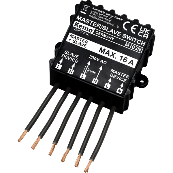 Kemo M103N Master Slave Schalter Baustein 230 V/AC Kemo M103N Master Slave Schalter Baustein 230 V/AC