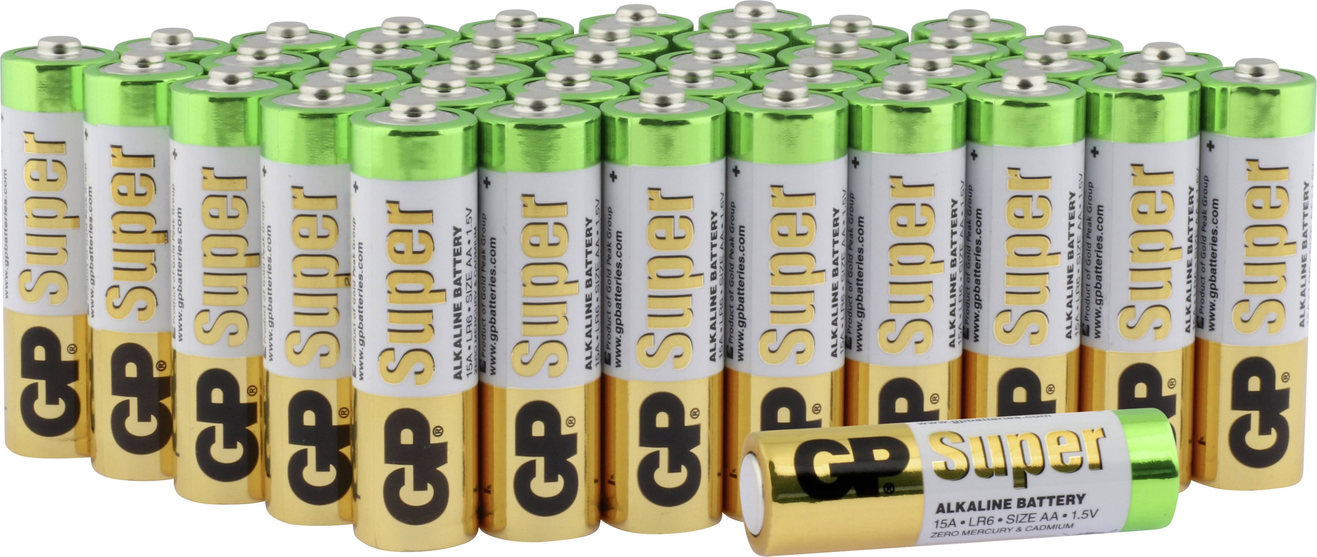 GP Batteries Super Mignon (AA)-Batterie Alkali-Mangan 1.5V 40St.