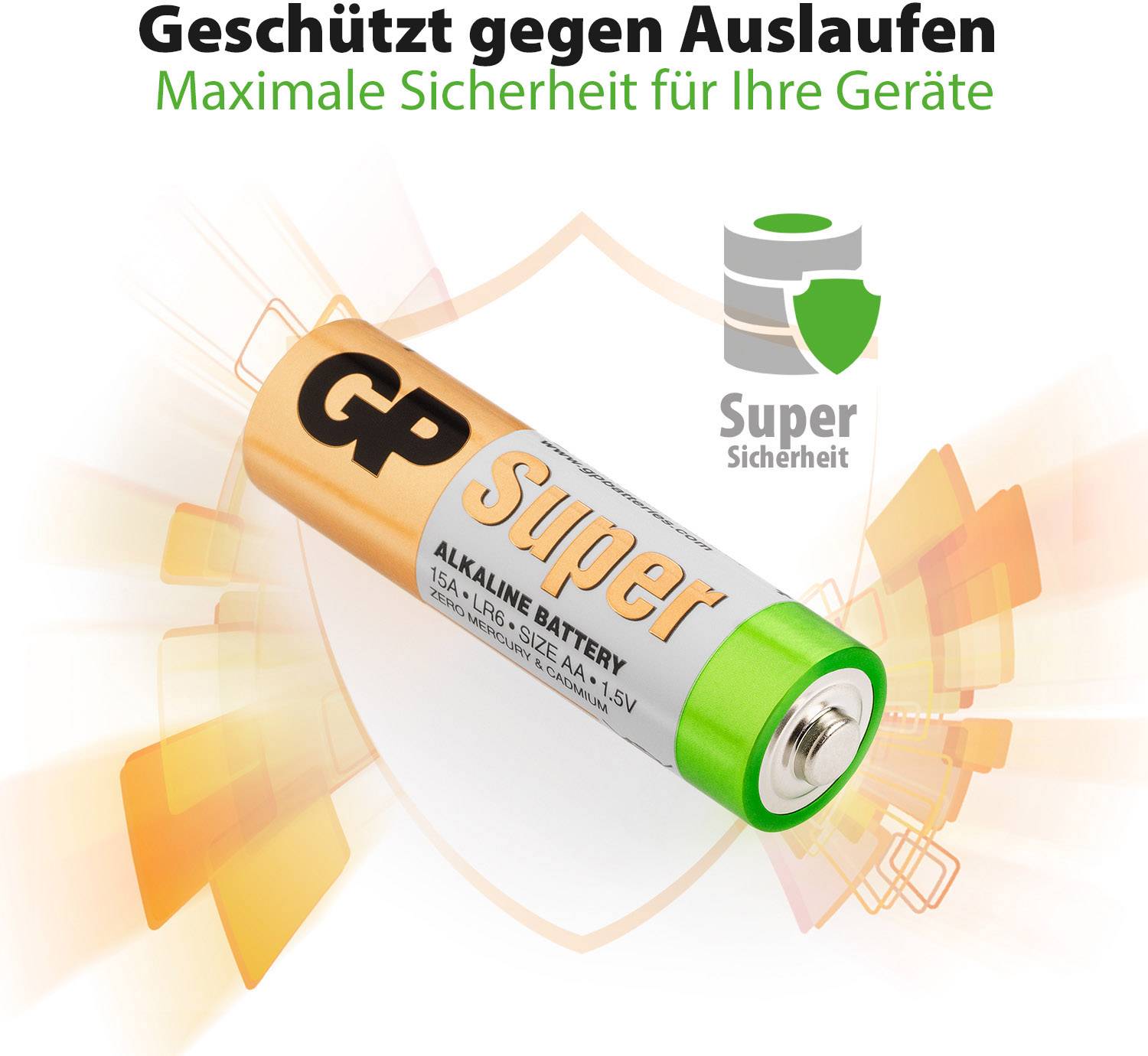 GP Super Mignon (AA)-Batterie Alkali-Mangan 1.5 V 40 St.