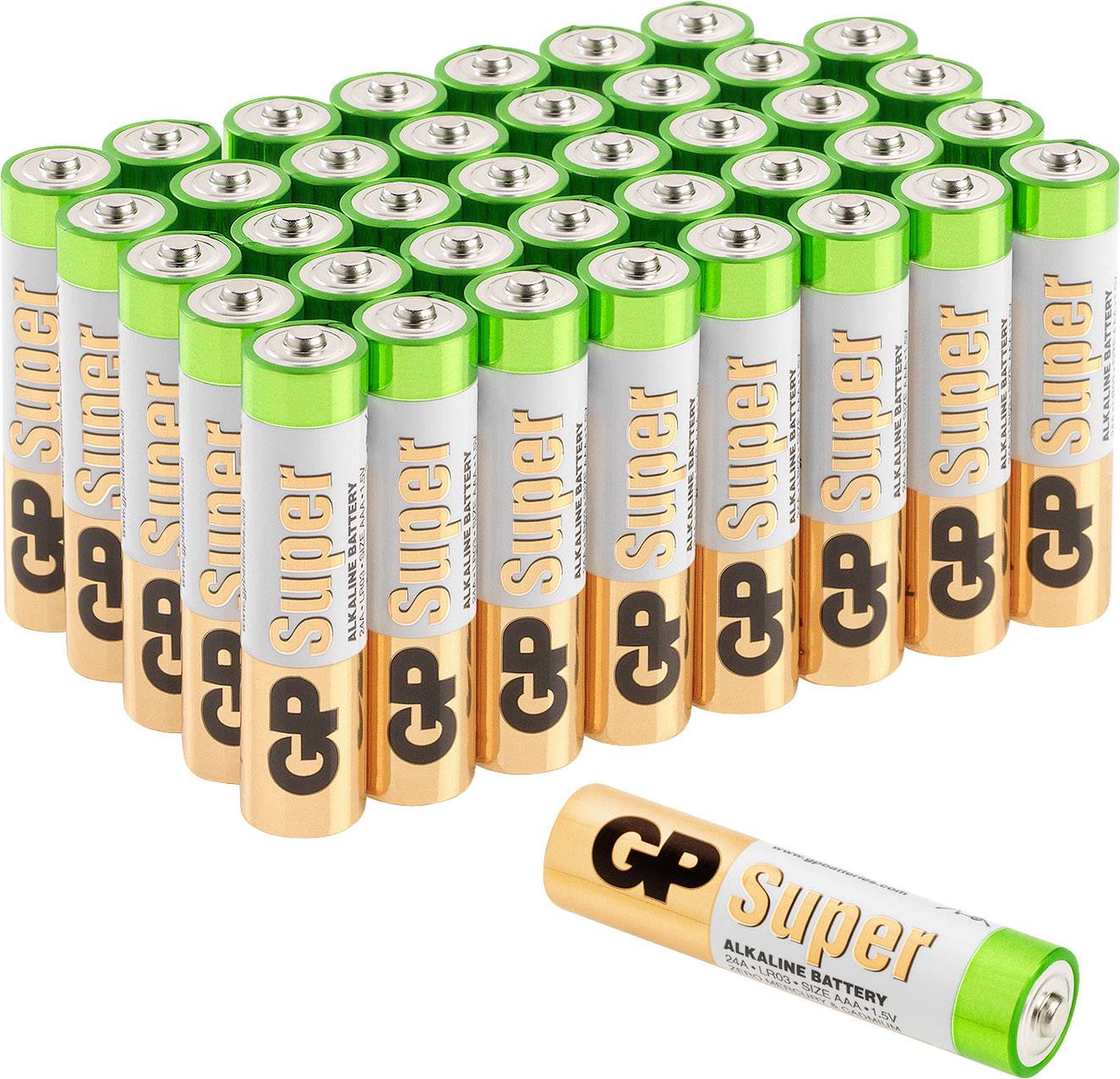 GP Super Micro (AAA)-Batterie Alkali-Mangan 1.5 V 40 St.