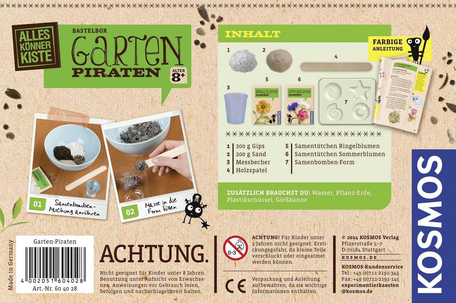 Kosmos 604028 Garten-Piraten Bastelbox ab 8 Jahre