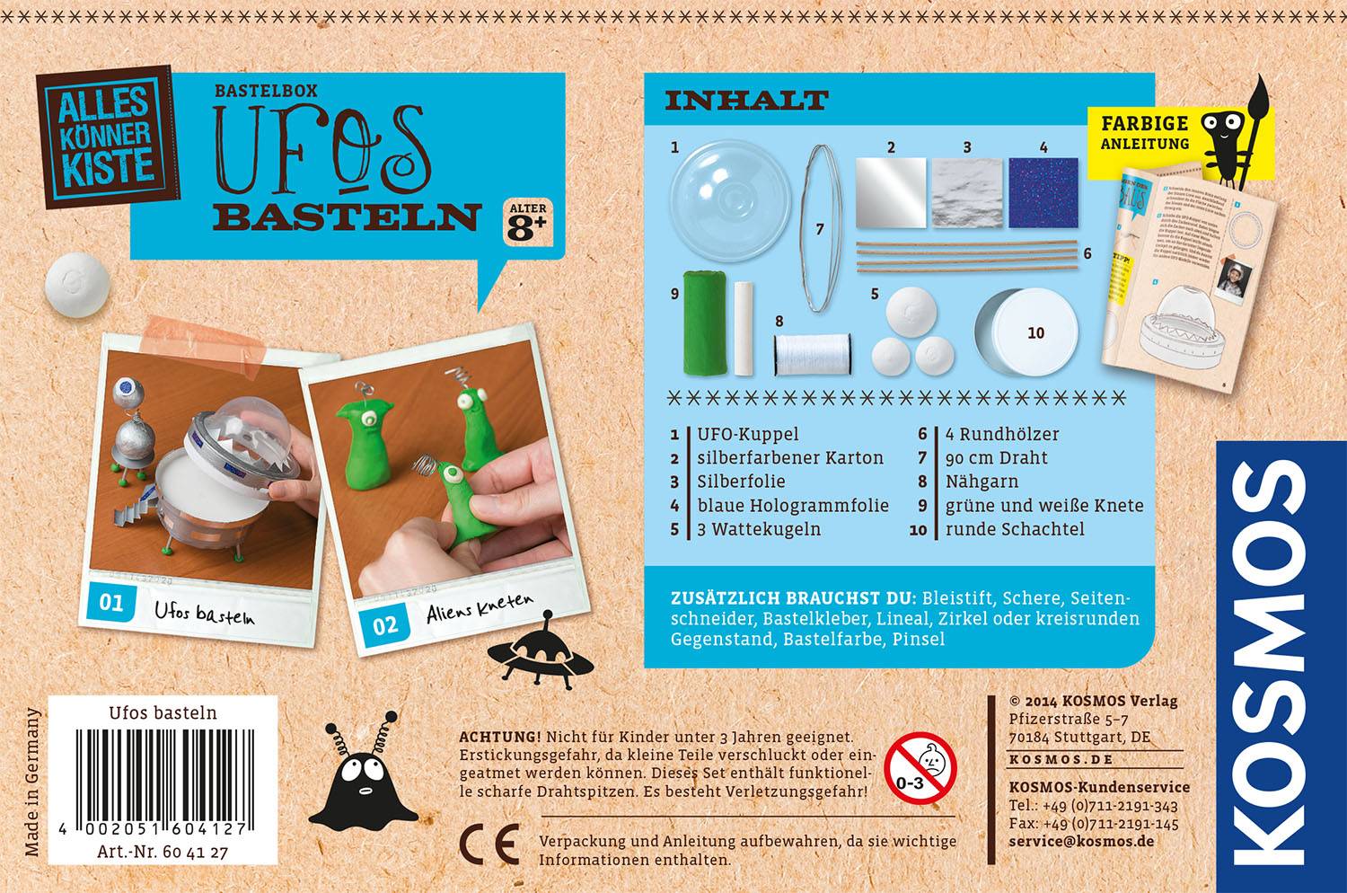 Kosmos 604127 UFOs basteln Basteln Experimentier-Box ab 7 Jahre