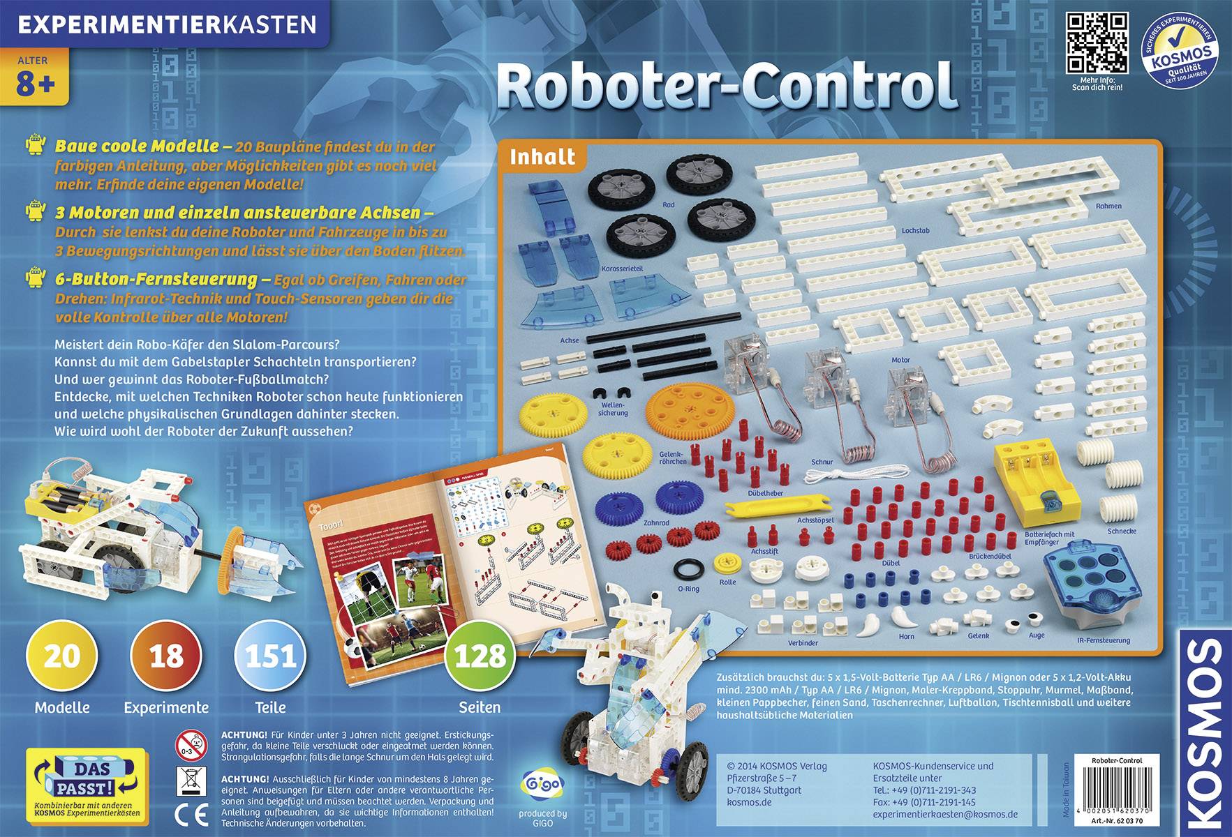 Kosmos Roboter-Control 620370 Experimentierkasten ab 8 Jahre