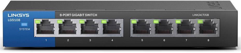 Linksys LGS108 Netzwerk Switch 8 Port 1 GBit/s