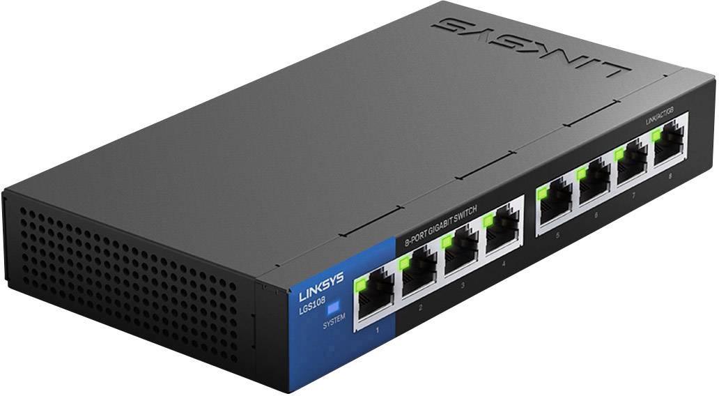 Linksys LGS108 Netzwerk Switch 8 Port 1 GBit/s