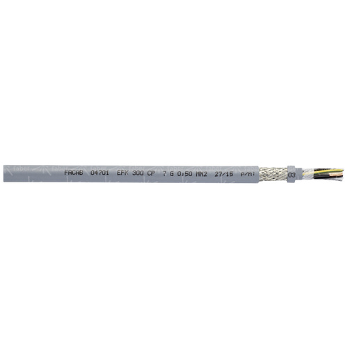 Faber Kabel 030954 Câble pour chaîne porte-câbles EFK 300 CP 3 G 0.50 mm² gris Marchandise vendue au mètre