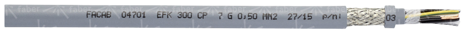 Faber Kabel 032572 Schleppkettenleitung EFK 300 CP 4G 1mm² Grau Meterware