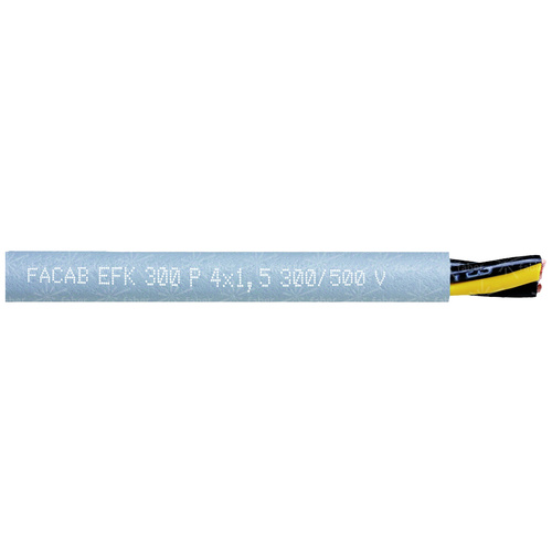 Faber Kabel 030952 Schleppkettenleitung EFK 300 P 4G 0.50mm² Grau Meterware