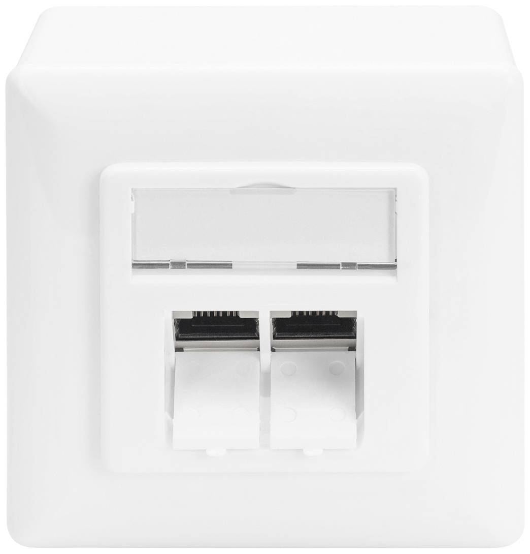 Digitus DN-9006/B5-N Netzwerkdose Aufputz CAT 6 2 Port Reinweiß 5St.