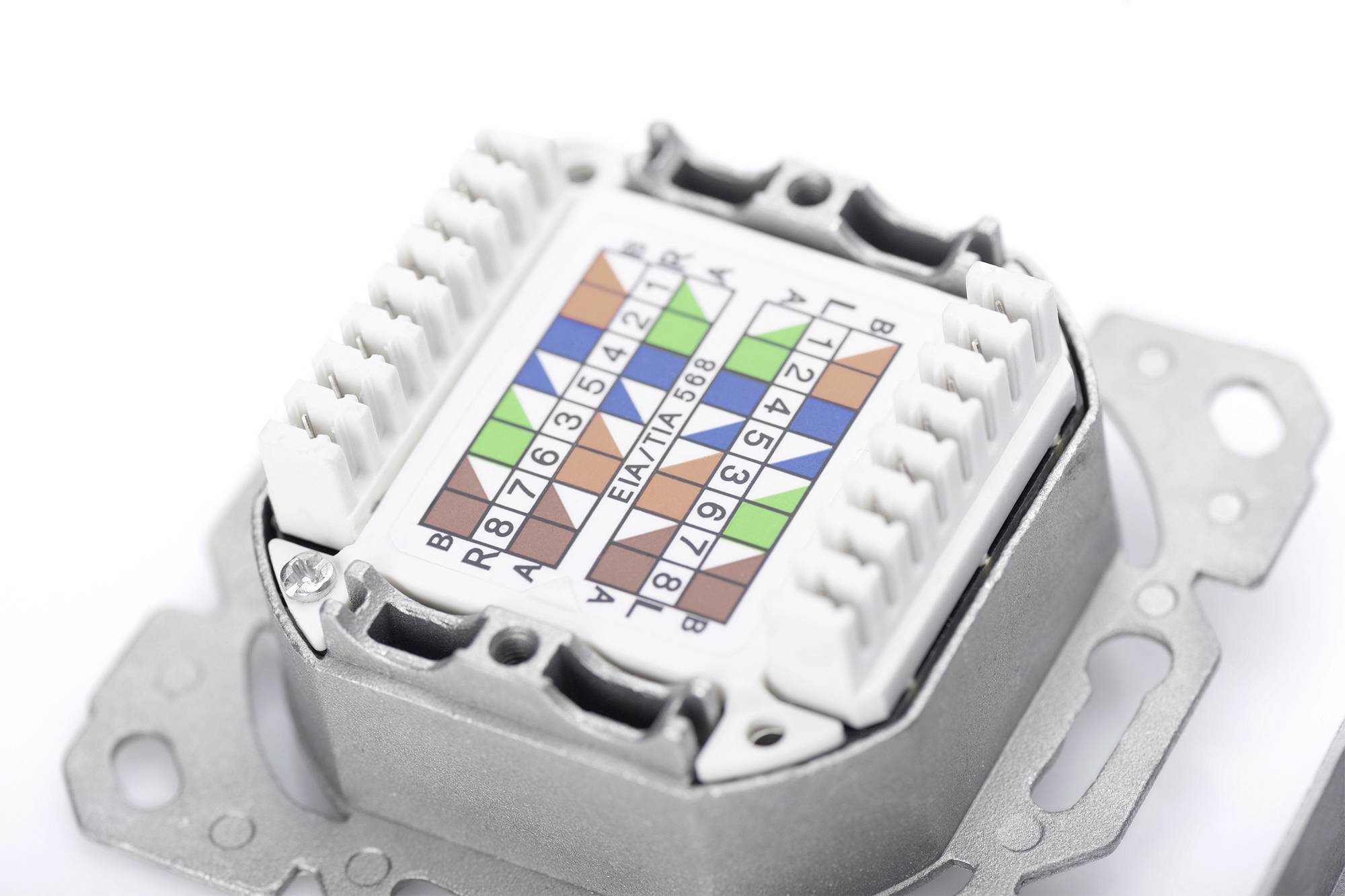 Digitus DN-9006/B5-N Netzwerkdose Aufputz CAT 6 2 Port Reinweiß 5St.