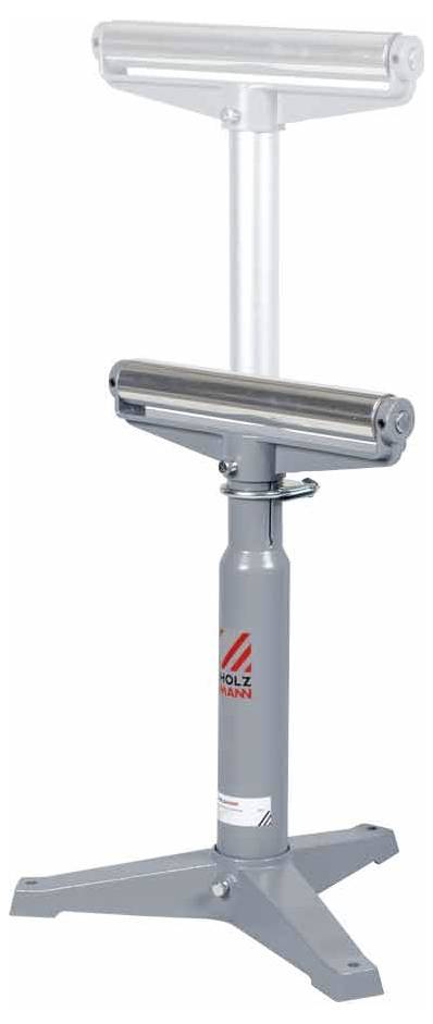 Ein freistehender Metallgestell mit breiter Basis und zwei horizontalen Rollen-Armen, gezeigt in Silber und Grau.