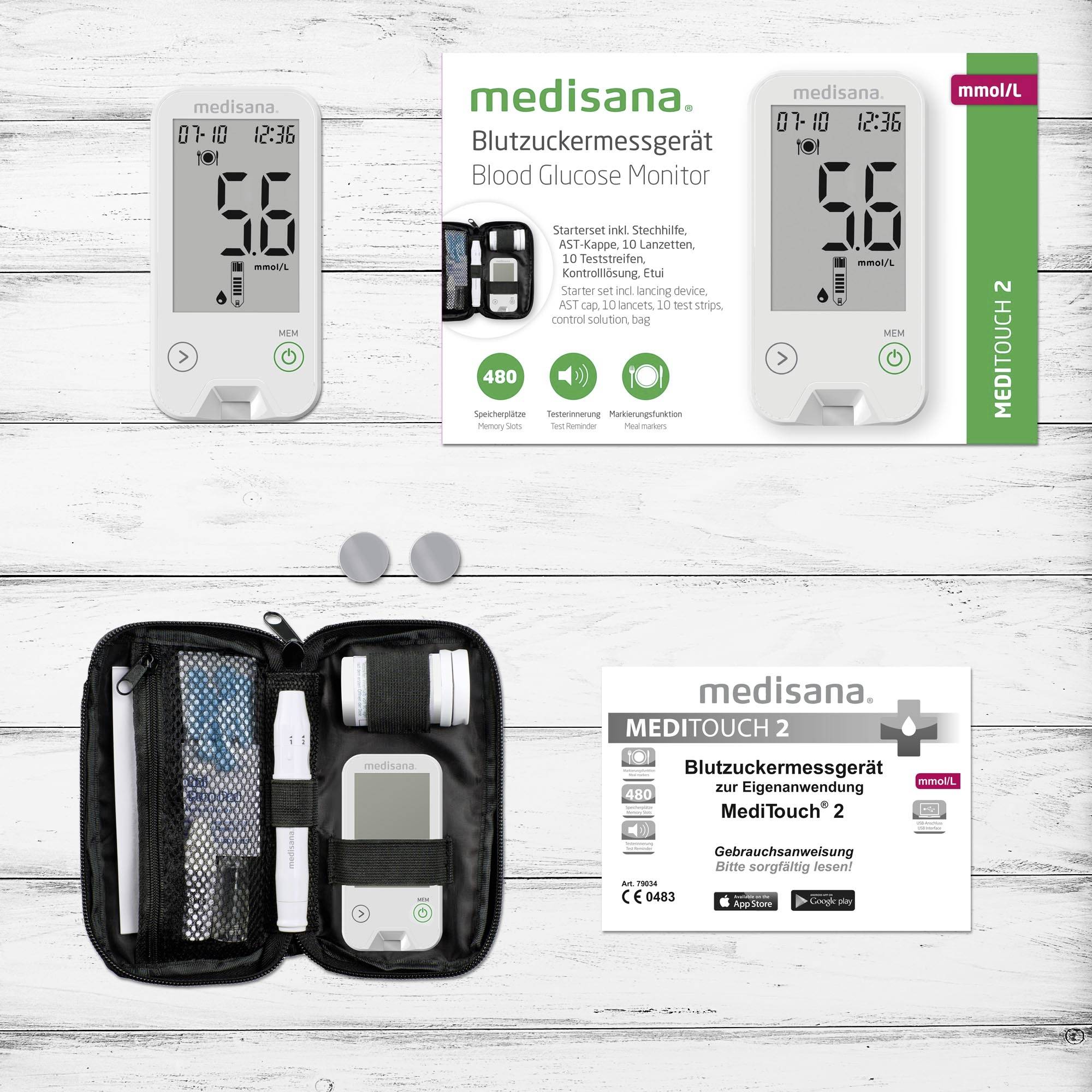 Medisana MediTouch® 2 mmol/L Blutzuckermessgerät