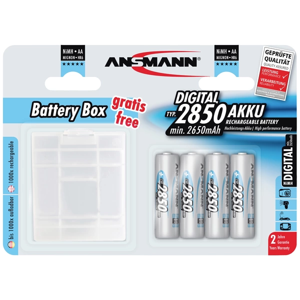 Ansmann Mignon (AA)-Akku NiMH 2850 mAh 1.2 V 1 Set Ansmann Mignon (AA)-Akku NiMH 2850 mAh 1.2 V 1 Set
