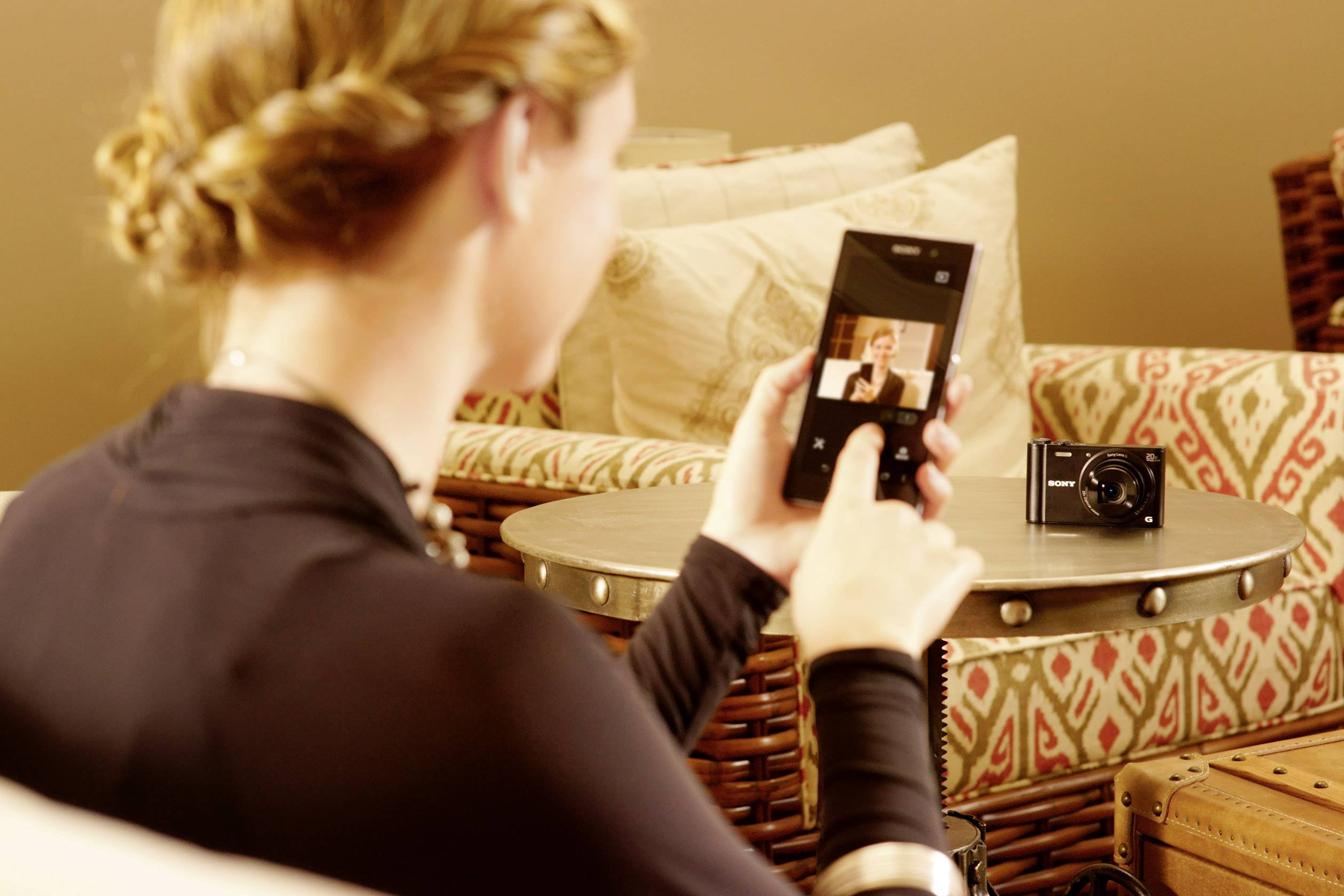 Sony Cyber-Shot DSC-WX350B Digitalkamera 18.2 Megapixel Opt. Zoom: 20 x Schwarz Full HD Video, WiFi