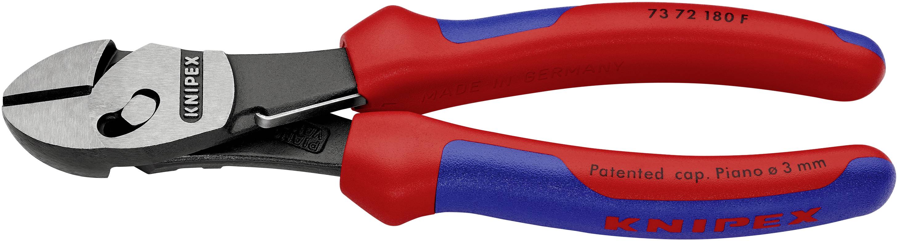 Knipex TwinForce 73 72 180 F Werkstatt Kraft-Seitenschneider mit Facette 180 mm