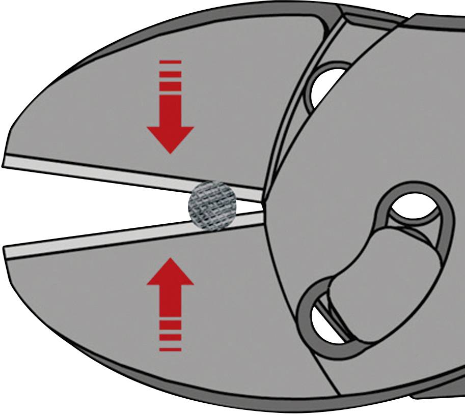 Knipex TwinForce 73 72 180 F Werkstatt Kraft-Seitenschneider mit Facette 180 mm