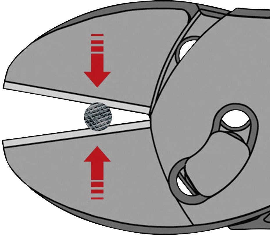 Knipex TwinForce 73 72 180 F Werkstatt Kraft-Seitenschneider mit Facette 180 mm