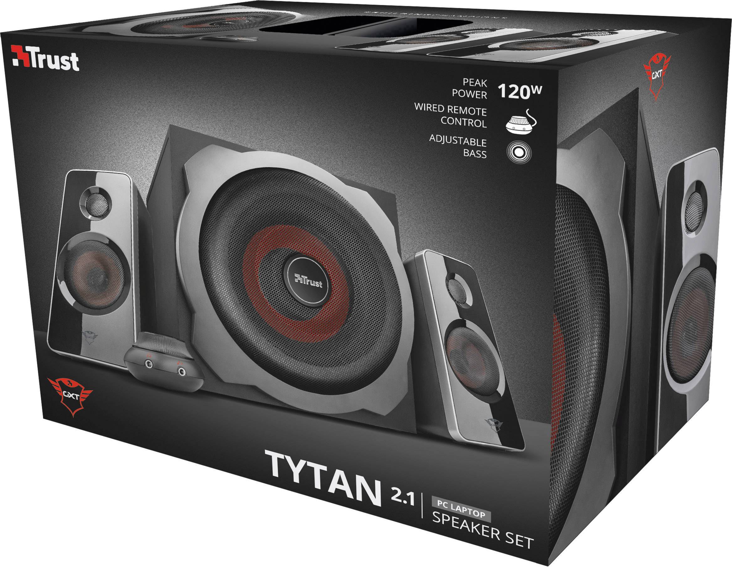 Trust GTX38 Ultimate Bass 2.1 PC-Lautsprecher Kabelgebunden 60 W Schwarz