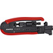 Knipex 97 40 20 SB Outil de compression adapté pour Connecteur F, Connecteur BNC, Fiche RCA RG59, RG6, RG11