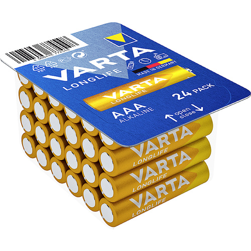Varta LONGLIFE AAA Big Box 24 Micro (AAA)-Batterie Alkali-Mangan 1200 mAh 1.5V 24St.