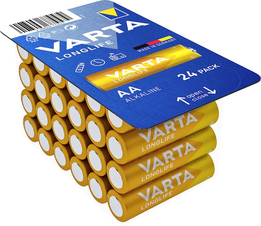 Varta LONGLIFE AA Big Box 24 Mignon (AA)-Batterie Alkali-Mangan 2800 mAh 1.5V 24St.