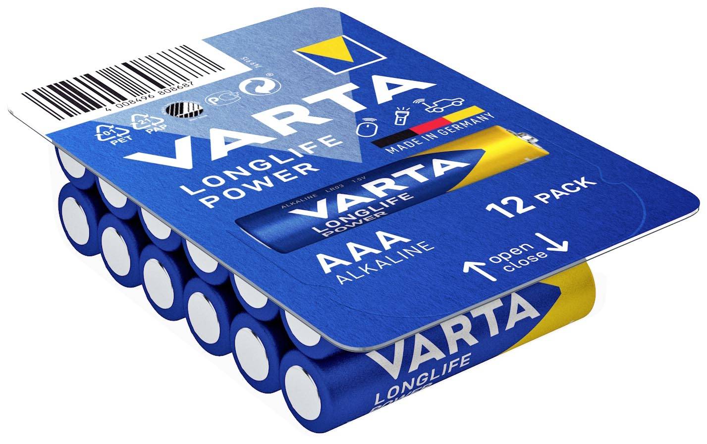 Varta LONGLIFE Power AAA Big Box 12 Micro (AAA)-Batterie Alkali-Mangan 1.5 V 12 St.
