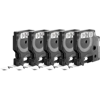 DYMO 45013 (x5) Schriftband 5er Set Bandfarbe: Weiß Schriftfarbe: Schwarz 12mm 7m DYMO 45013 (x5) Schriftband 5er Set Bandfarbe: Weiß Schriftfarbe: Schwarz 12mm 7m