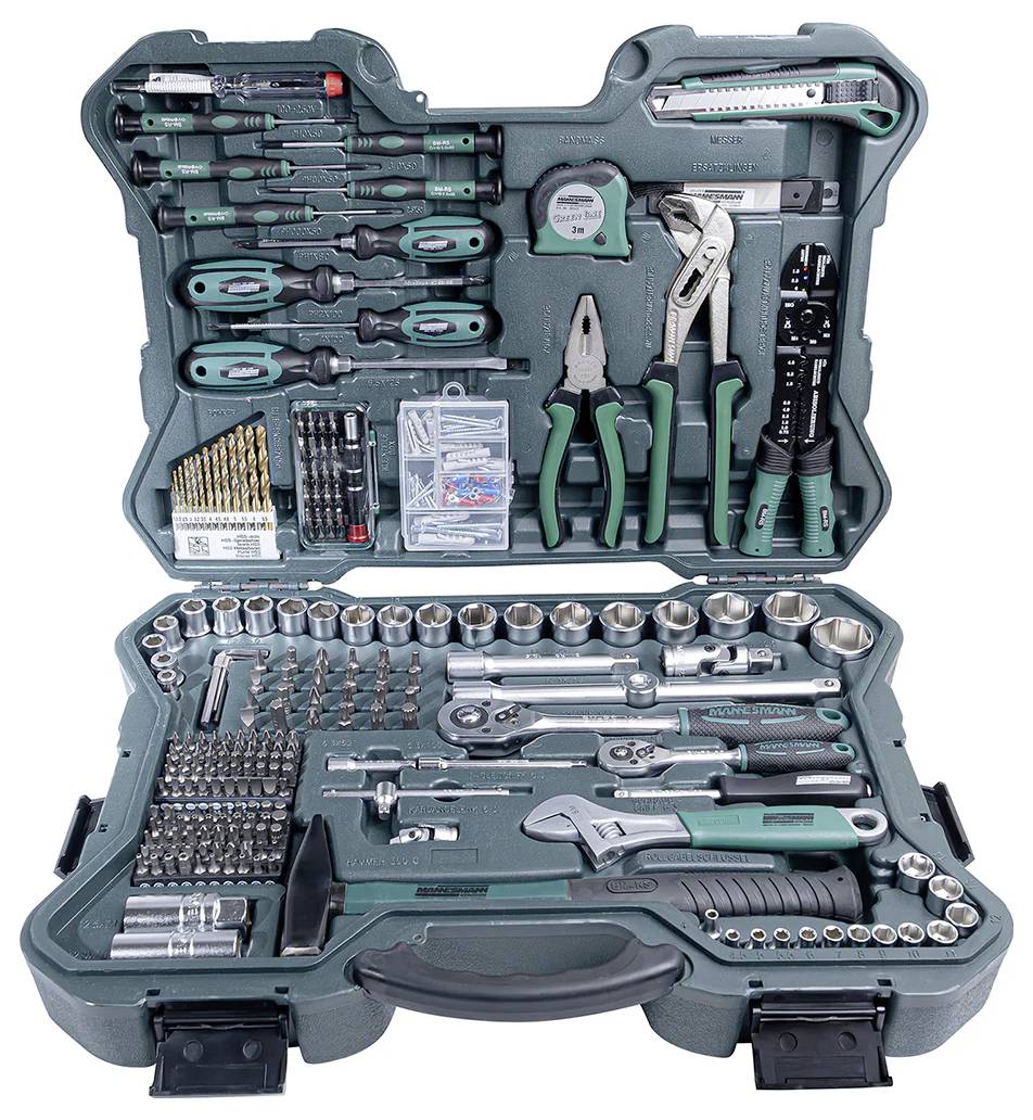 Brüder Mannesmann M29088 Werkzeugset Heimwerker im Koffer 303teilig