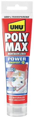 UHU Poly Max® Power Tansparent Klebe- und Dichtmasse Herstellerfarbe Transparent 47845 115 g