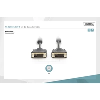 Digitus DVI Anschlusskabel DVI-D 24+1pol. Stecker, DVI-D 24+1pol. Stecker 2.00m Schwarz AK-320101-020-S schraubbar, mit Digitus DVI Anschlusskabel DVI-D 24+1pol. Stecker, DVI-D 24+1pol. Stecker 2.00m Schwarz AK-320101-020-S schraubbar, mit