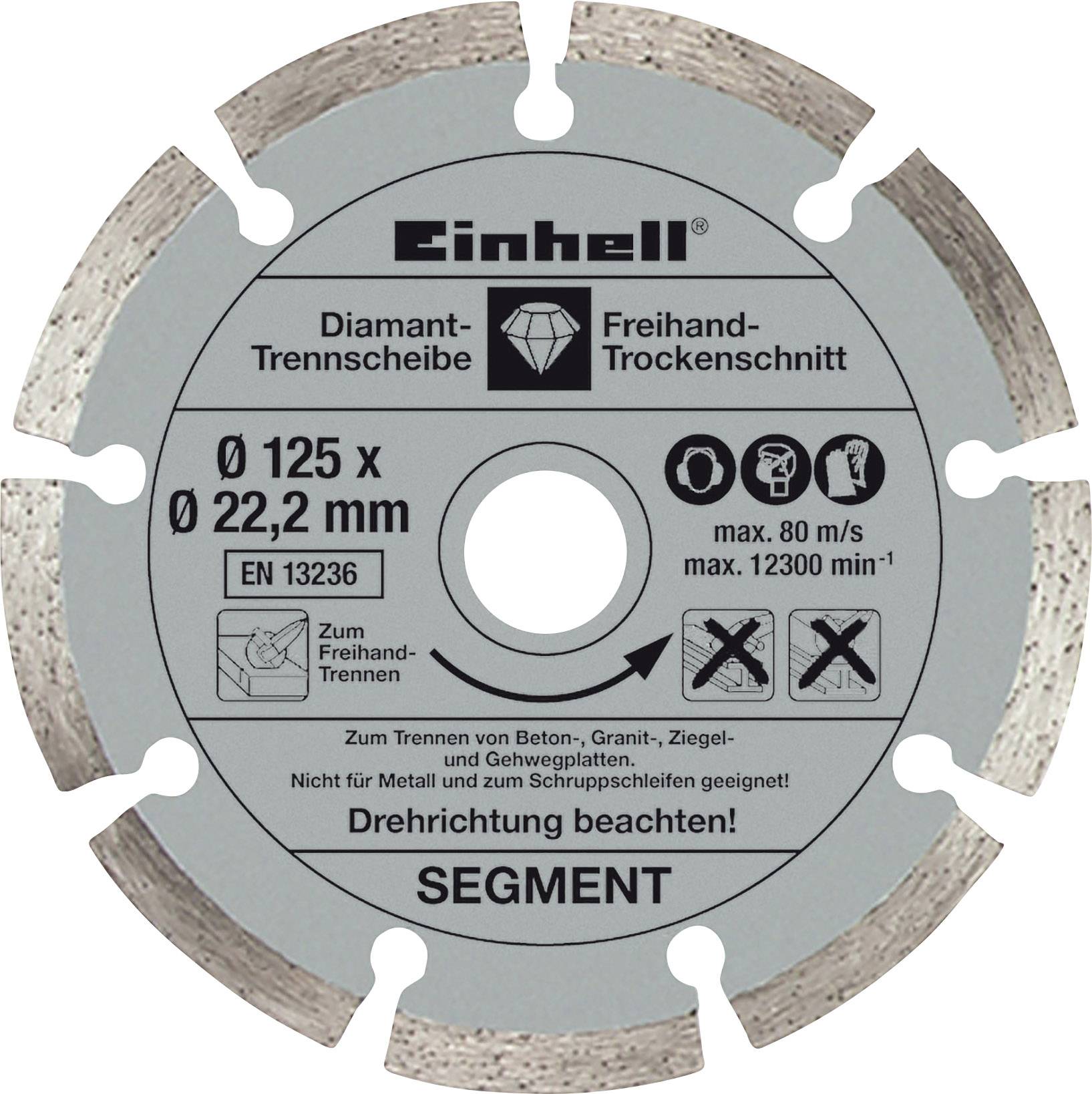 Einhell TE-AG 125/750 Kit 4430885 Winkelschleifer 125 mm inkl. Koffer, mit Zubehör 750 W