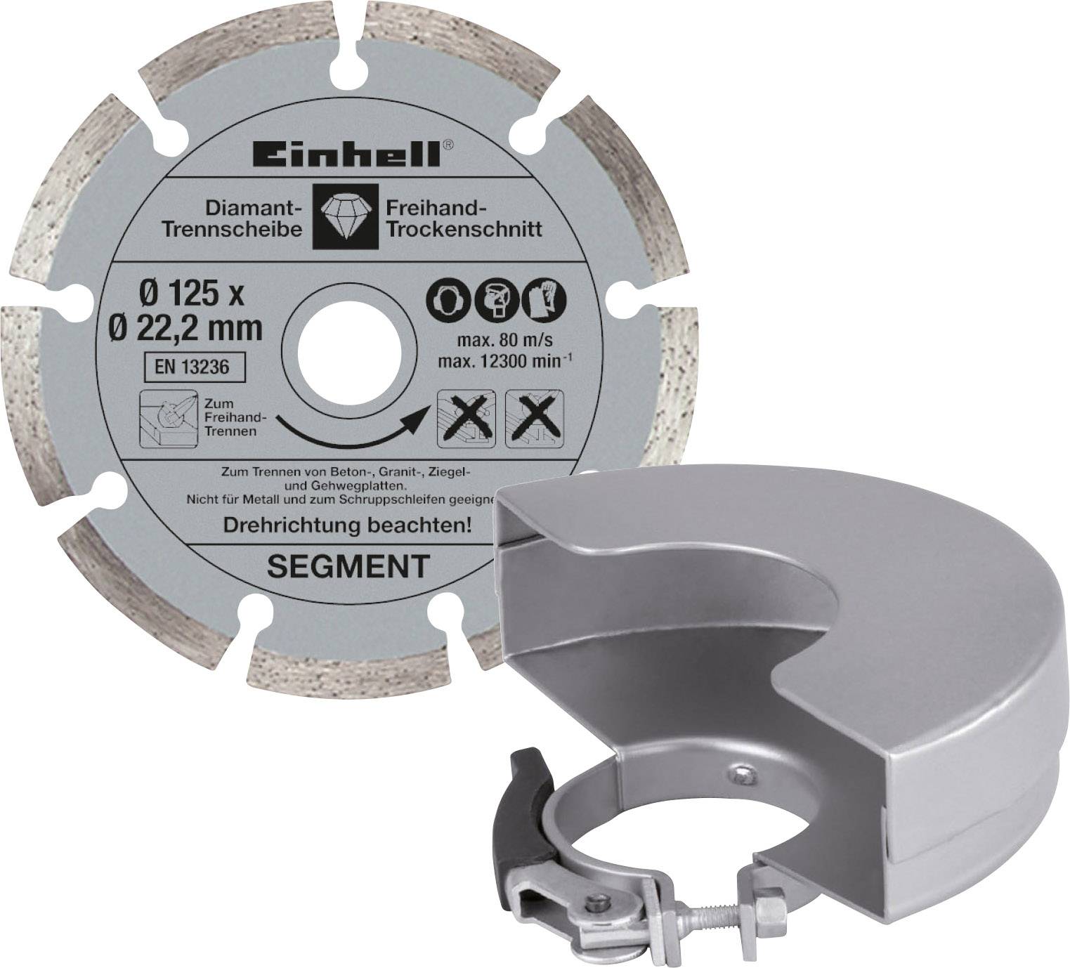 Einhell TE-AG 125/750 Kit 4430885 Winkelschleifer 125 mm inkl. Koffer, mit Zubehör 750 W