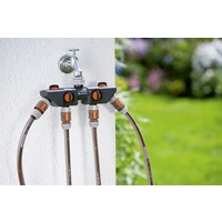 Gardena 08194-20 4-Wege-Verteiler Steckkupplung, 26,44 mm (3/4") AG, 33,25 mm (1") AG mit Regulierv Gardena 08194-20 4-Wege-Verteiler Steckkupplung, 26,44 mm (3/4") AG, 33,25 mm (1") AG mit Regulierv
