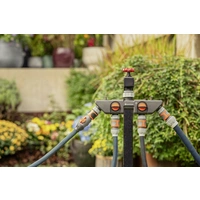 Gardena 08194-20 4-Wege-Verteiler Steckkupplung, 26,44 mm (3/4") AG, 33,25 mm (1") AG mit Regulierv Gardena 08194-20 4-Wege-Verteiler Steckkupplung, 26,44 mm (3/4") AG, 33,25 mm (1") AG mit Regulierv