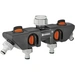 Gardena 08194-20 4-Wege-Verteiler Steckkupplung, 26,44 mm (3/4") AG, 33,25 mm (1") AG mit Regulierv Gardena 08194-20 4-Wege-Verteiler Steckkupplung, 26,44 mm (3/4") AG, 33,25 mm (1") AG mit Regulierv