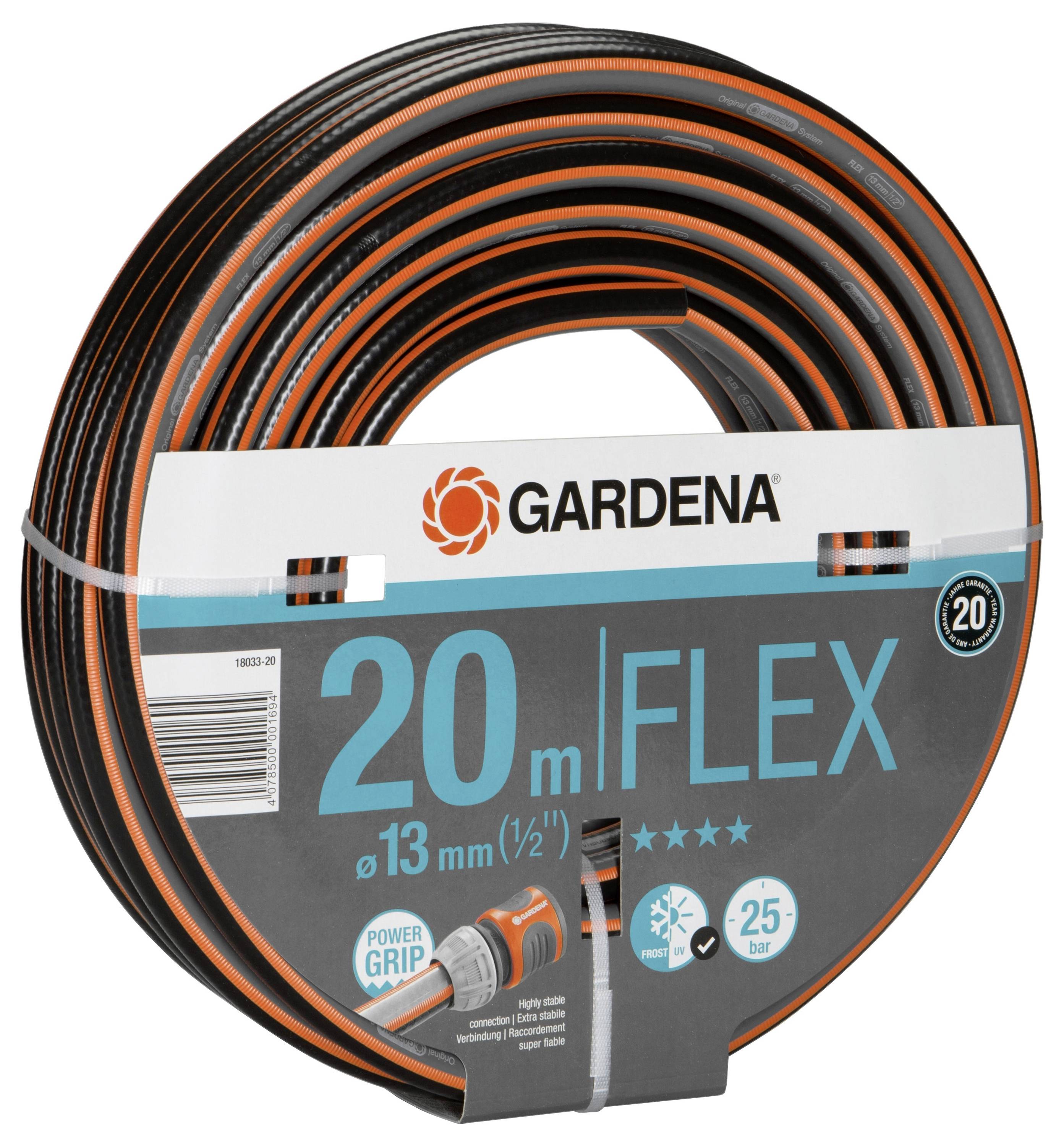 Gardena 18033-20 13mm 20m 1/2 Zoll 1 St. Schwarz, Orange Gartenschlauch