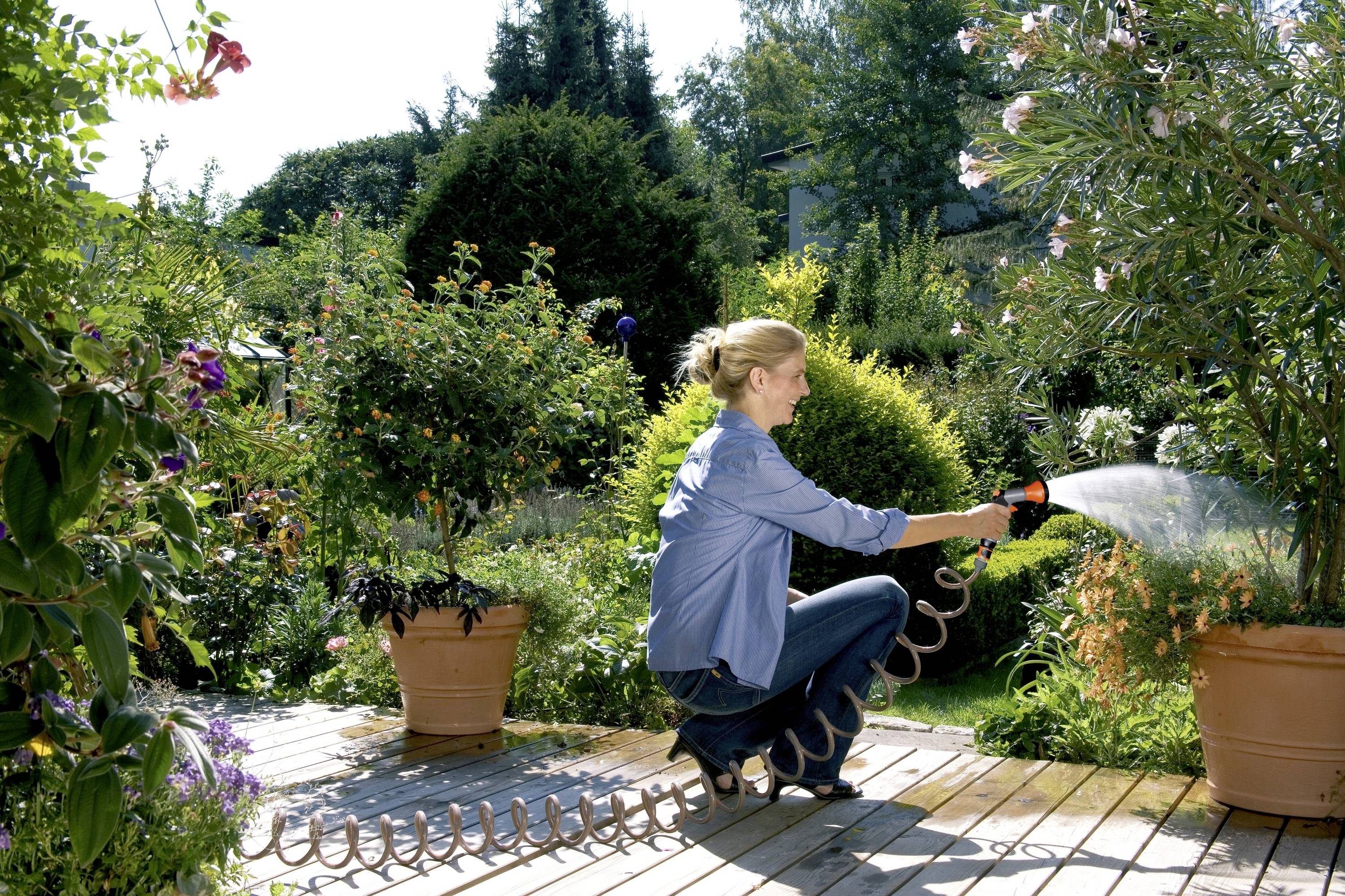 GARDENA 04647-20 6.1 mm 10 m 1/4 Zoll 1 St. Grau, Orange Spiralgartenschlauch-Set