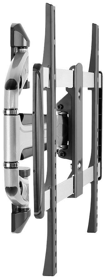 Wandhalterung aus Metall mit schwenkbarem Arm, geeignet für Flachbildfernseher. Robust und für vielseitige Betrachtungswinkel.