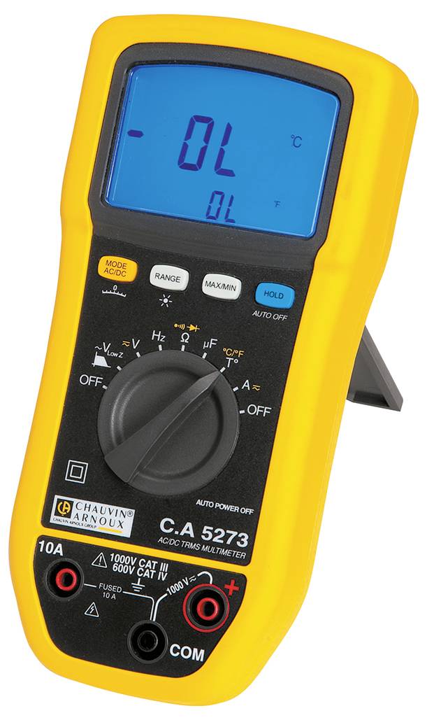 Chauvin Arnoux C.A 5273 Hand-Multimeter digital Spritzwassergeschützt (IP54) CAT III 1000 V, CAT IV 600V Anzeige (Counts): 6000