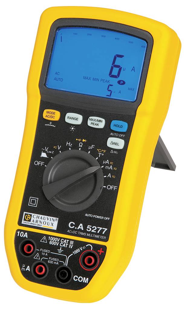 Chauvin Arnoux C.A 5277 Hand-Multimeter digital Spritzwassergeschützt (IP54) CAT III 1000 V, CAT IV 600V Anzeige (Counts): 6000