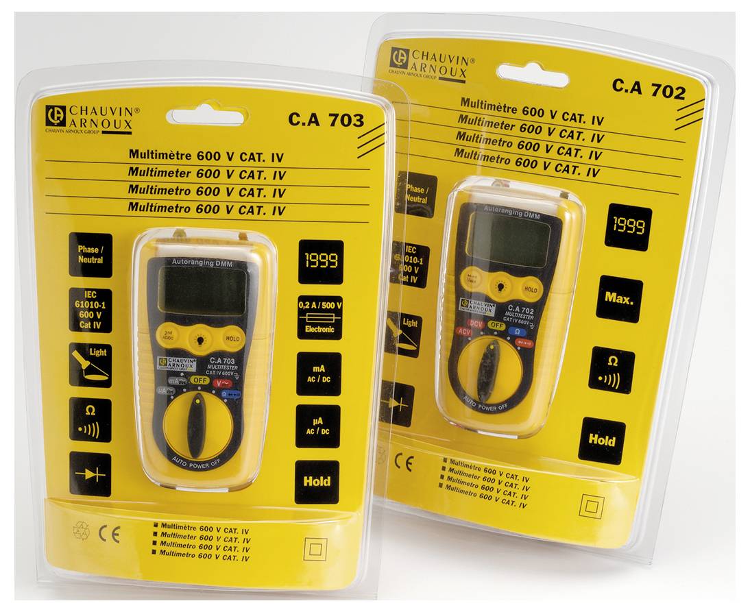 Chauvin Arnoux C.A 702 Hand-Multimeter digital CAT IV 600 V, CAT III 1000V