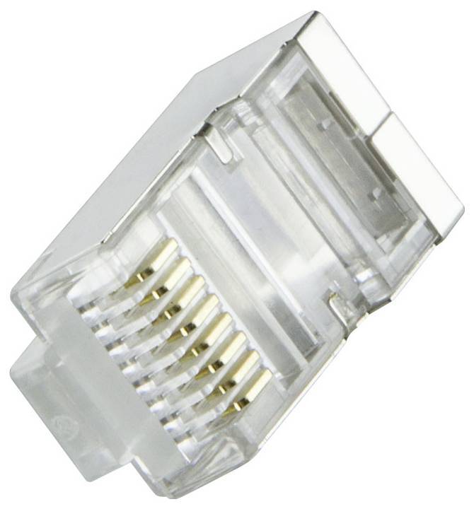 LogiLink MP0022 RJ45-Steckverbinder CAT 6, geschirmt MP0022 Stecker, gerade Pole: 8P8C Schwarz 100St.