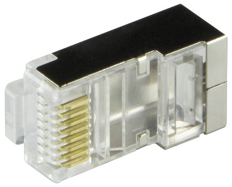 LogiLink MP0021 RJ45-Steckverbinder CAT 6, geschirmt MP0021 Stecker, gerade Pole: 8P8C Grau 100St.