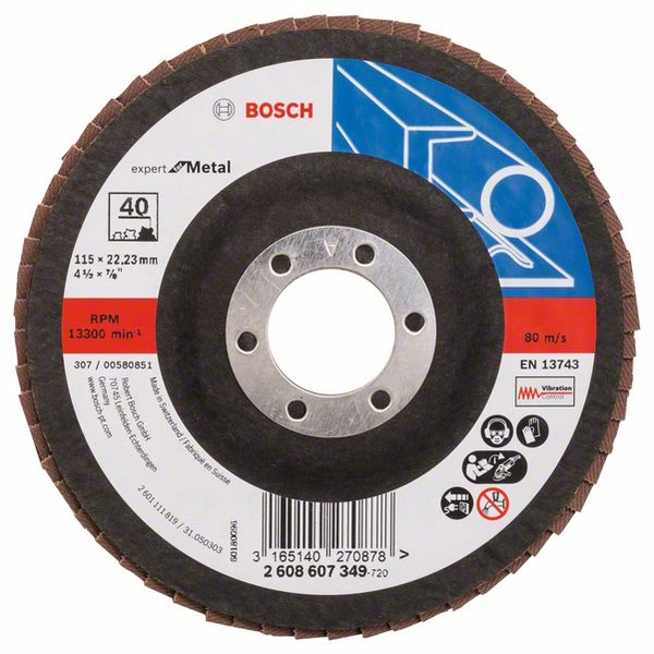 Bosch Accessories 2608607349 Fächerschleifscheibe Durchmesser 115 mm 1 St. Bosch Accessories 2608607349 Fächerschleifscheibe Durchmesser 115 mm 1 St.