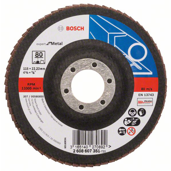 Bosch Accessories 2608607351 Fächerschleifscheibe Durchmesser 115mm